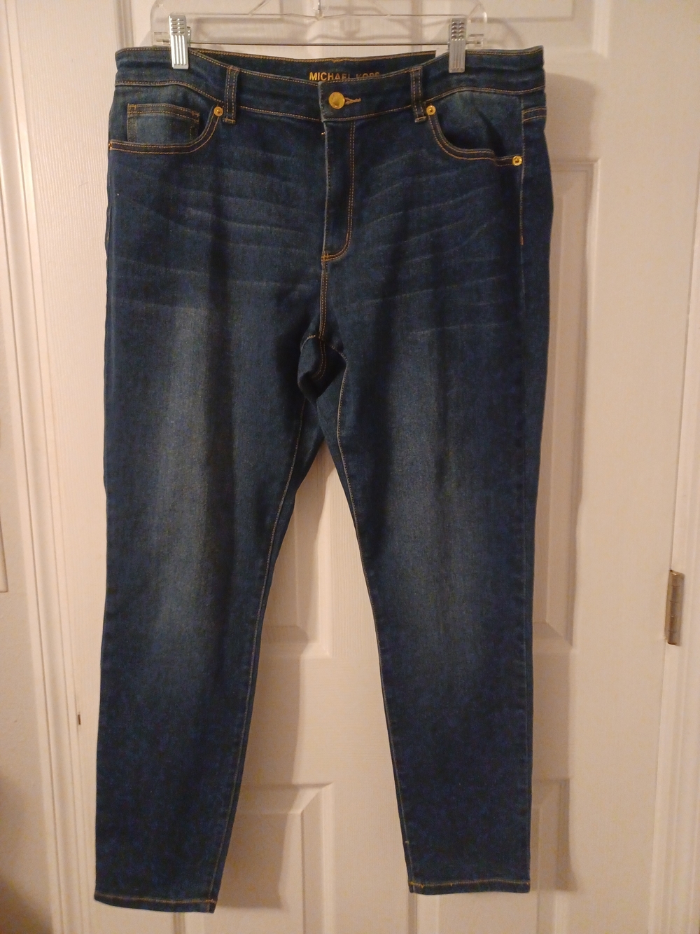 Michael Kors Women's Dark Blue Stretch Jeggings
